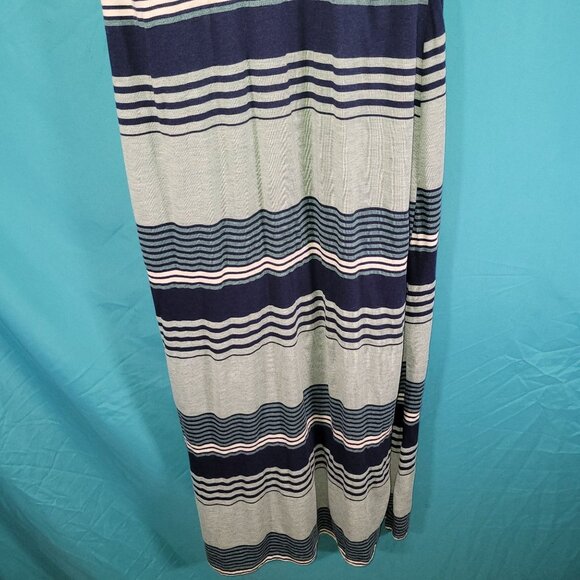 Marine Layer Womens Striped Maxi Dress Blue & Gray Size L - Picture 8 of 8